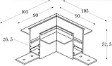 З'єднання кутове магнітного шинопроводу Alumled 48V 90°, фото 2