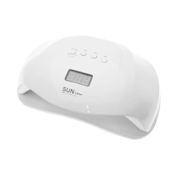 Лампа для манікюру SUN X PLUS 72 Вт для нігтів для гель лаку Led/Uv на дві руки Сан, дисплей, таймер, сенсор маникюрна лампа
