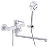 Змішувач для ванни білий (з нерж. сталі) MIXXUS (Німечина), фото 3