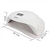 Лампа для манікюру SUN X PLUS 72 Вт манікюрна для гель лаку Led\Uv на дві руки для сушіння, сенсор, таймер, дисплей, знімне дно, фото 4