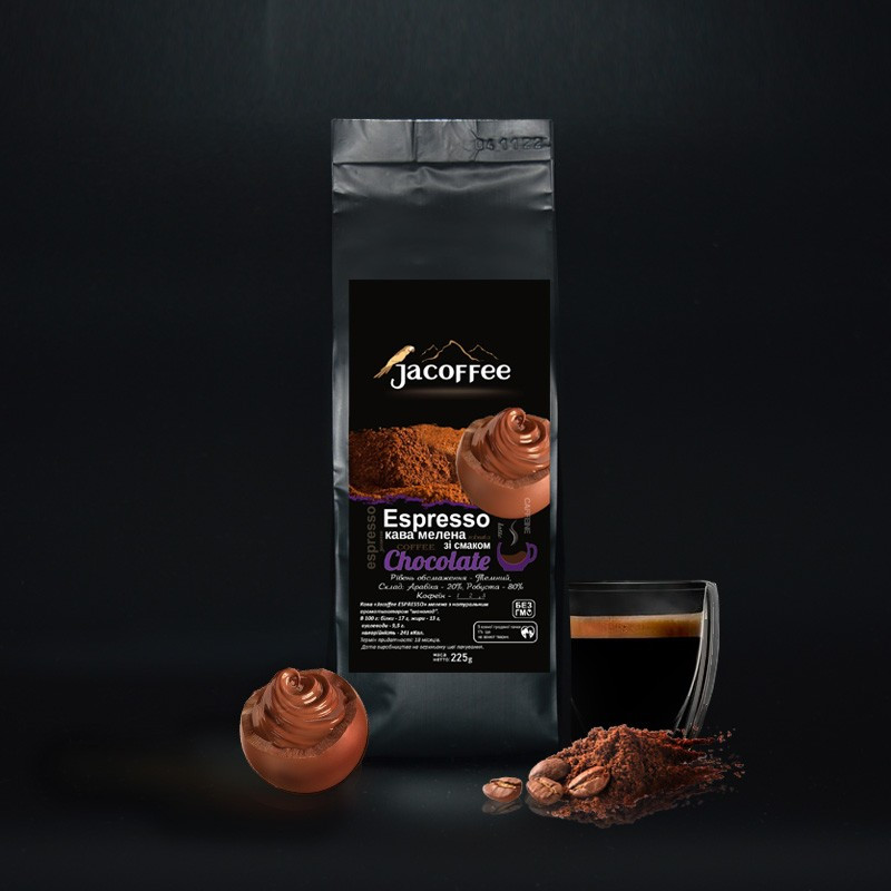 Кава мелена Jacoffee Espresso Шоколад, 225 г