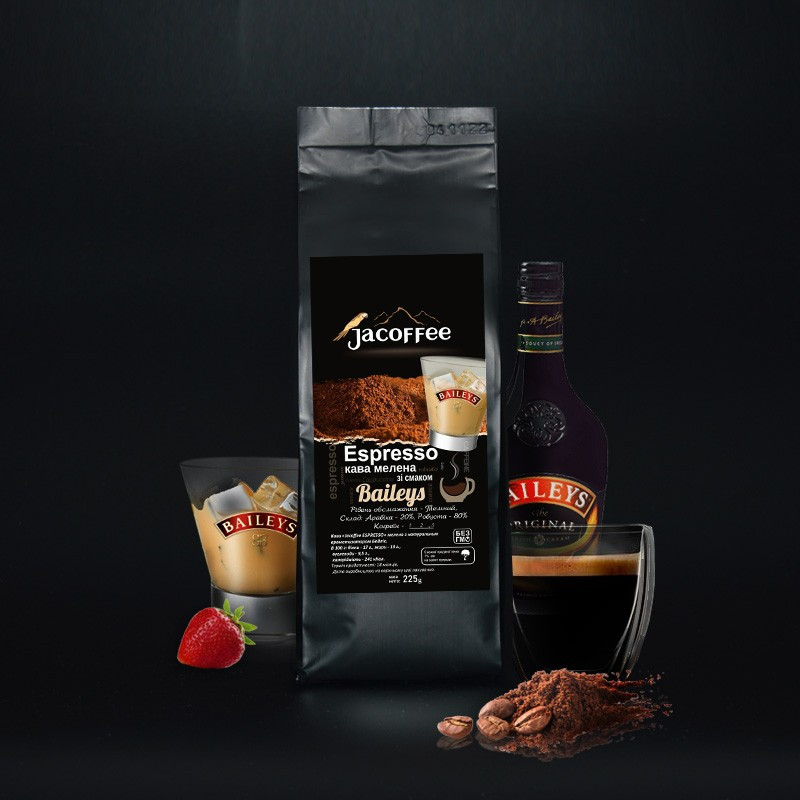 Кава мелена Jacoffee Espresso Бейліс, 225 г