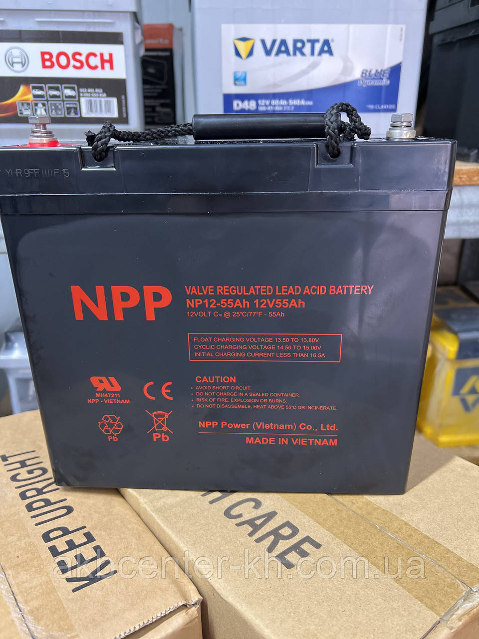 Промисловий акумулятор UPS NPP NP 12-55 (12V,55Ah)