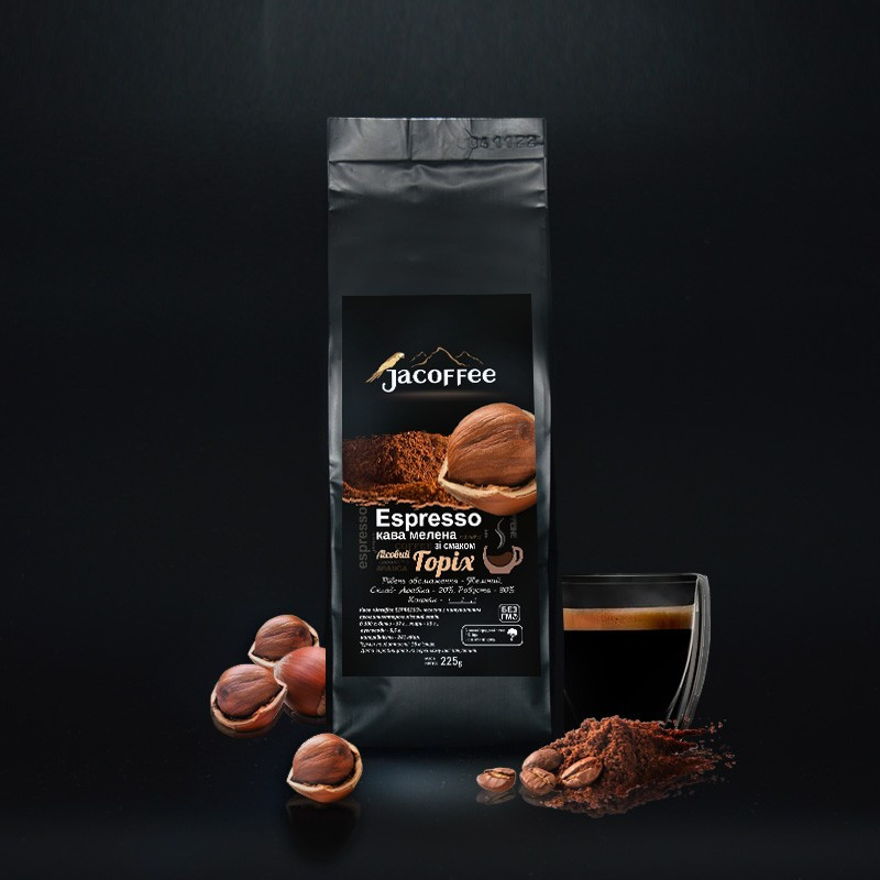 Кава мелена Jacoffee Espresso Лісовий горіх, 225 г