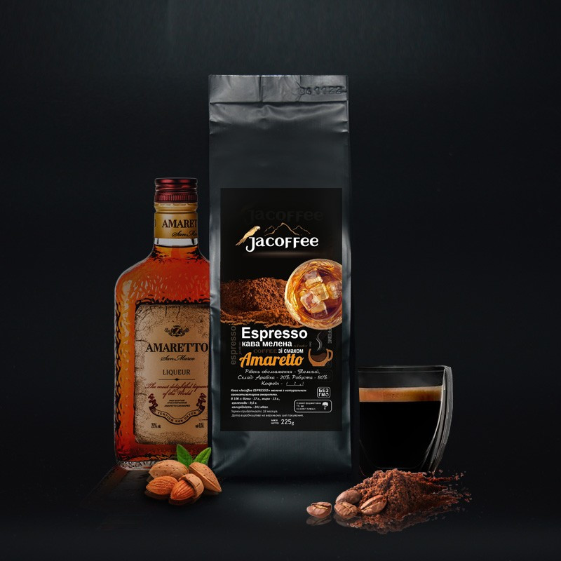 Кава мелена Jacoffee Espresso Амарето, 225 г