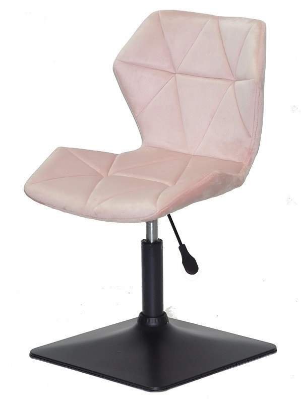 Стілець Torino 4BK-Base рожевий 1021 велюр, на чорній квадратній нозі з регулюванням висоти сидіння, фото 1
