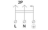 Розетка каучукова з захисною кришкою 2Р+PE 16А IP44  A0250010004, фото 3