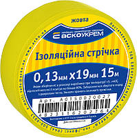 Стрічка ізоляційна 0,13мм*19мм/15м жовта A0150020027