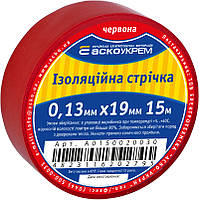 Изолента ПВХ лента изоляционная 0,13мм*19мм/15м красная A0150020030