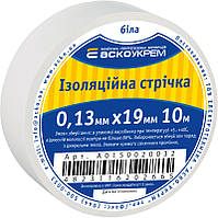 Стрічка ізоляційна 0,13мм*19мм/10м біла A0150020032
