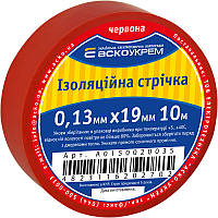 Стрічка ізоляційна 0,13мм*19мм/10м червона A0150020035