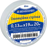 Стрічка ізоляційна 0,13мм*19мм/20м біла A0150020038