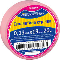 Стрічка ізоляційна 0,13мм*19мм/20м рожева A0150020045