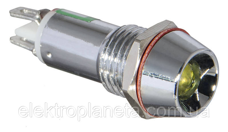 Сигнальна арматура AD22C-8 жовта 24V AC/DC, фото 1