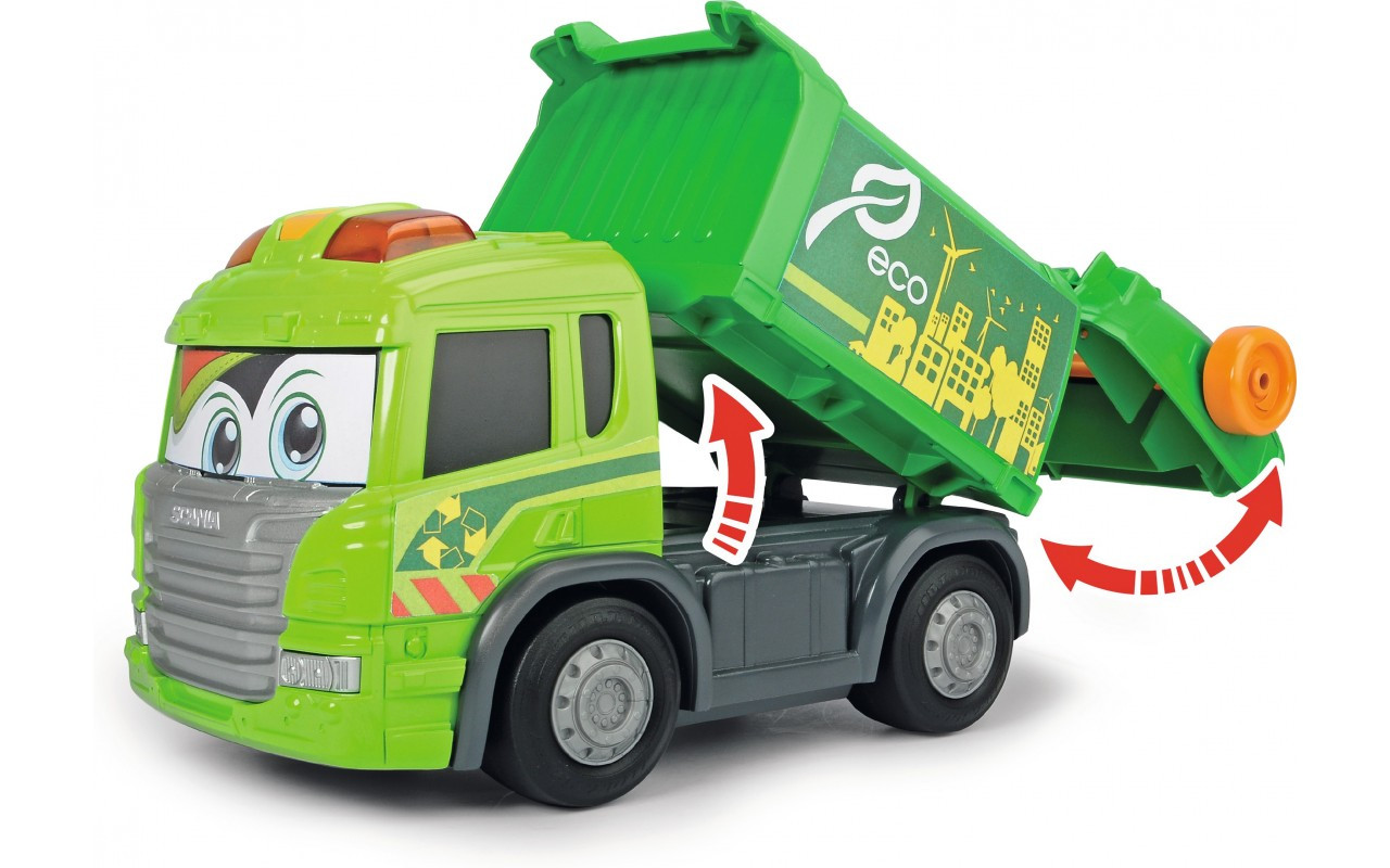 Іграшка Dickie Toys Сміттєвоз АВС Scania Гері з контейнером, світло і звук, 25 см