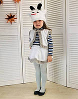 Дитячий костюм Кізка для дівчаток 4,5,6 років Новорічний костюм Коза Біла