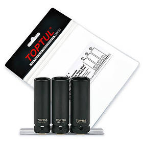 Haбір головок ударних 1/2" для шиномонтажу Зад.(тонкостінні) GDAG0З01 TOPTUL