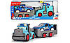 Ігровий набір Dickie Вантажівка АВС Тедді зі звуком, світлом і з машинкою на причепі, 60 см, фото 2