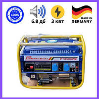 Бензиновый генератор Powertech PT8500WE Германия 3 кВт Одно Фазный Генератор электричества для дома