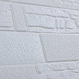 М'яка самоклеюча 3Д панель для стін Білий комбінований камінь (325), фото 2