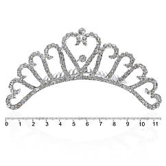 Діадема метал зі стразами на гребені 11*4 см