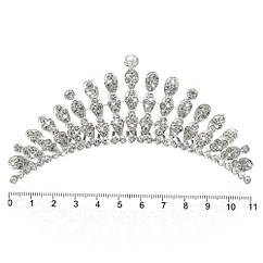 Діадема метал зі стразами на гребені 11 см