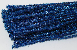 Синільна проволока синя із люрексом (1шт)