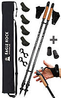 Палки для Скандинавской ходьбы EagleRock (цвет черный) скандинавские палки нордической ходьбы телескопические