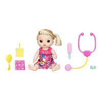 Baby Alive Интерактивная кукла пупс Малышка у врача блондинка C0957 Sweet Tears Baby Doll Blonde