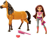 Spirit Untamed Ride Спирит шагающий мустанг и Лаки Together Lucky Horse Button Feature Lets Doll Ride Horse