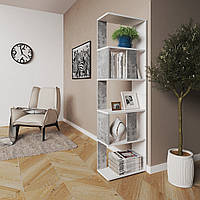 Узкий стеллаж для книг, растений и вещей в гостиную, спальню, кабинет, офис