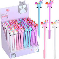 Від 48 шт. Ручка гелева 6063 "Єдиноріг" синя купити дешево оптом в інтернет-магазині