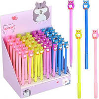 Від 48 шт. Ручка гелева 6061 "Сова" синя купити дешево оптом в інтернет-магазині