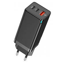 Мережевий зарядний пристрій USB 2xType-C QC4.0 PD3.0 65 Вт Baseus GaN3 Pro