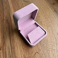 Бархатная коробочка футляр для сережек Розовый