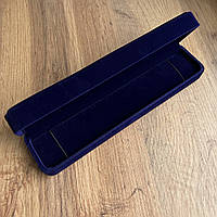 Бархатная коробочка футляр для браслета цепочки Тёмно-синий