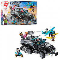 Конструктор для хлопчика Машина спецназа SWAT 970 деталей. Qman 1930