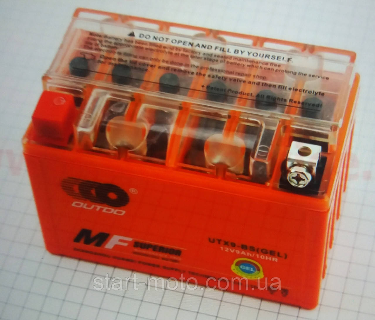 Акумулятор 12 V 9 Ah гелевий mod:UTX9-BS (L150*W87H107) фірма OUTDO 2023