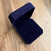 Бархатная коробочка футляр для набора украшений Тёмно-синий