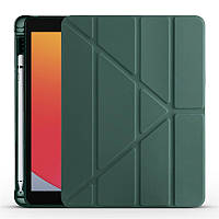 Силіконовий чохол CaseFashion Y-type з тримачем для стілуса для iPad Pro 11" (2020) - Midnight Green