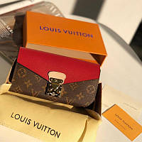 Кожаный кошелек Louis Vuitton Луи в коробке , кошельки кожаные женские, брендовые кошельки