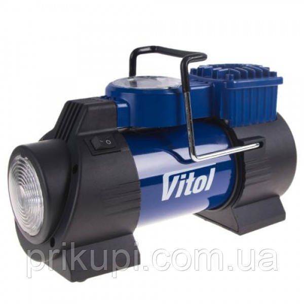 Компресор автомобільний "ViTOL" К-60 150psi/15Amp/40л/ліхтар/прикурювач (К-60), фото 1