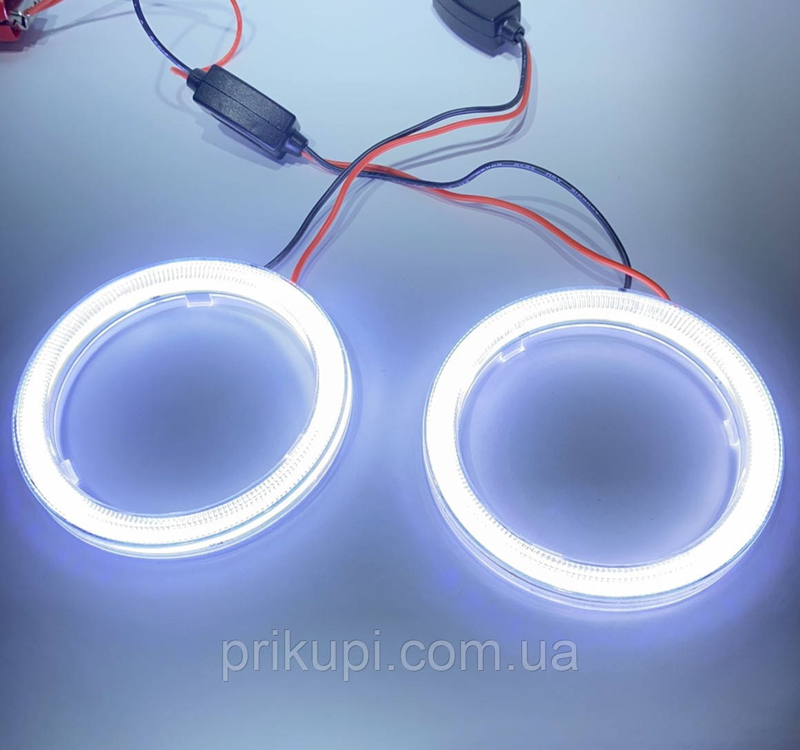 Ангельські очі (світлодіодні LED кільця в фару) 70 мм Яскравий білий 2 шт., фото 1