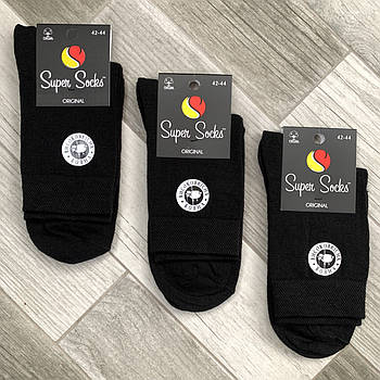 Шкарпетки чоловічі термо вовна Super Socks, арт. 032, розмір 39-42, чорні, 08907