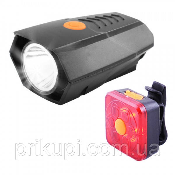 Велоліхтар BSK-178-2-LM, STOP-6SMD, ЗП micro USB, вбудований акумулятор