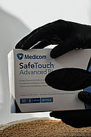 Нитриловые перчатки черные Medicom SafeTouch Advanced Black 100 штук