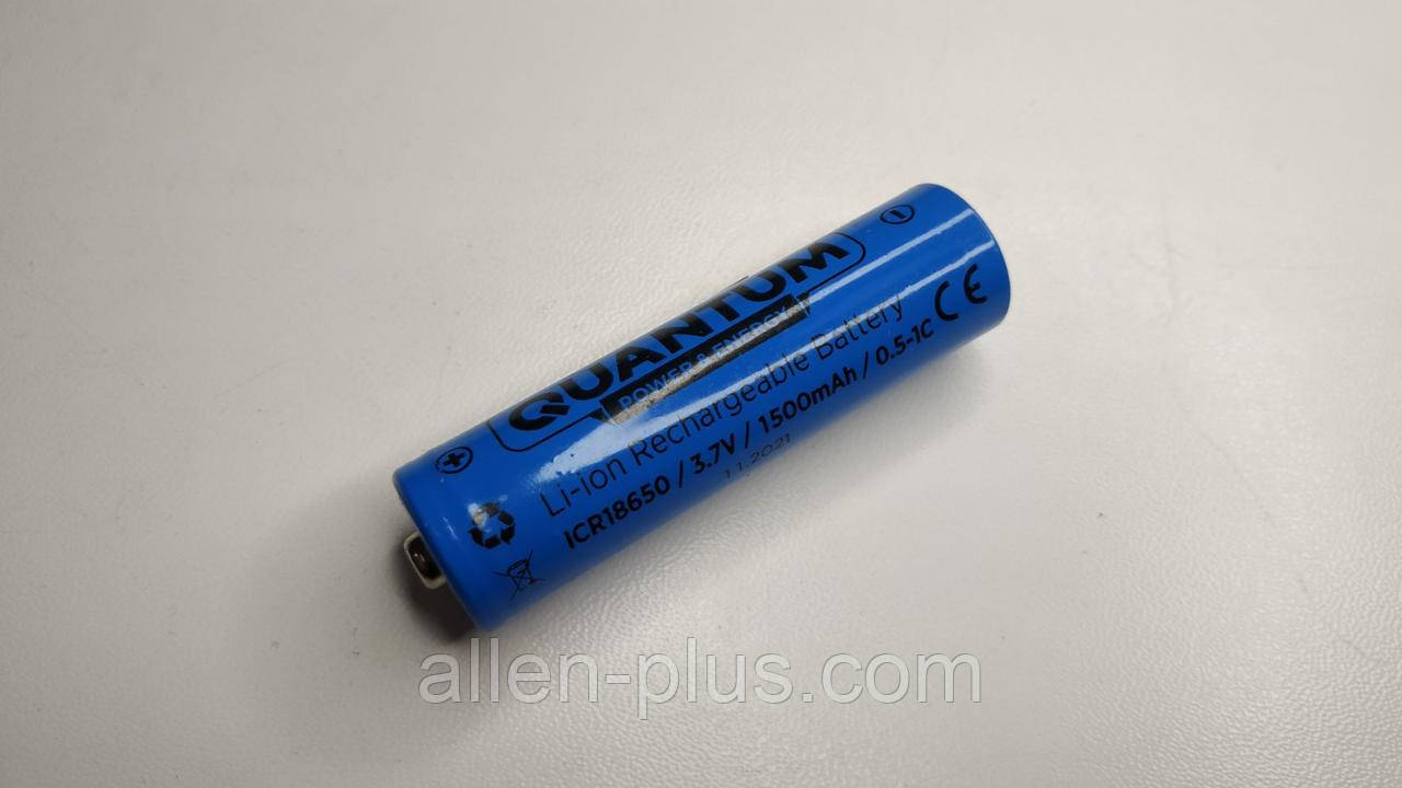Акумулятор QUANTUM Li-Ion 18650 (без захисту) 1500 mAh (0.5-1C)