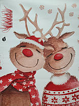 Вінілові наклейки на стіну, вікна, шафи "Merry Christmas" з Різдвом, З Новим роком 60*54 см (лист 40 см*60 см, фото 4