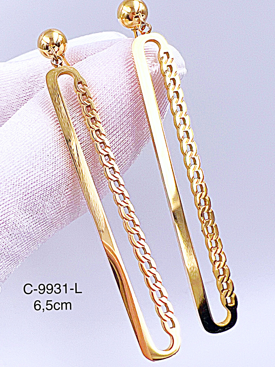 Сережки Xuping Stainlees steel позолота 14к