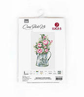 Набір для вишивки хрестиком B7006 Luca-S Букет з розами 10х16см (Aida 16 Zweigart)